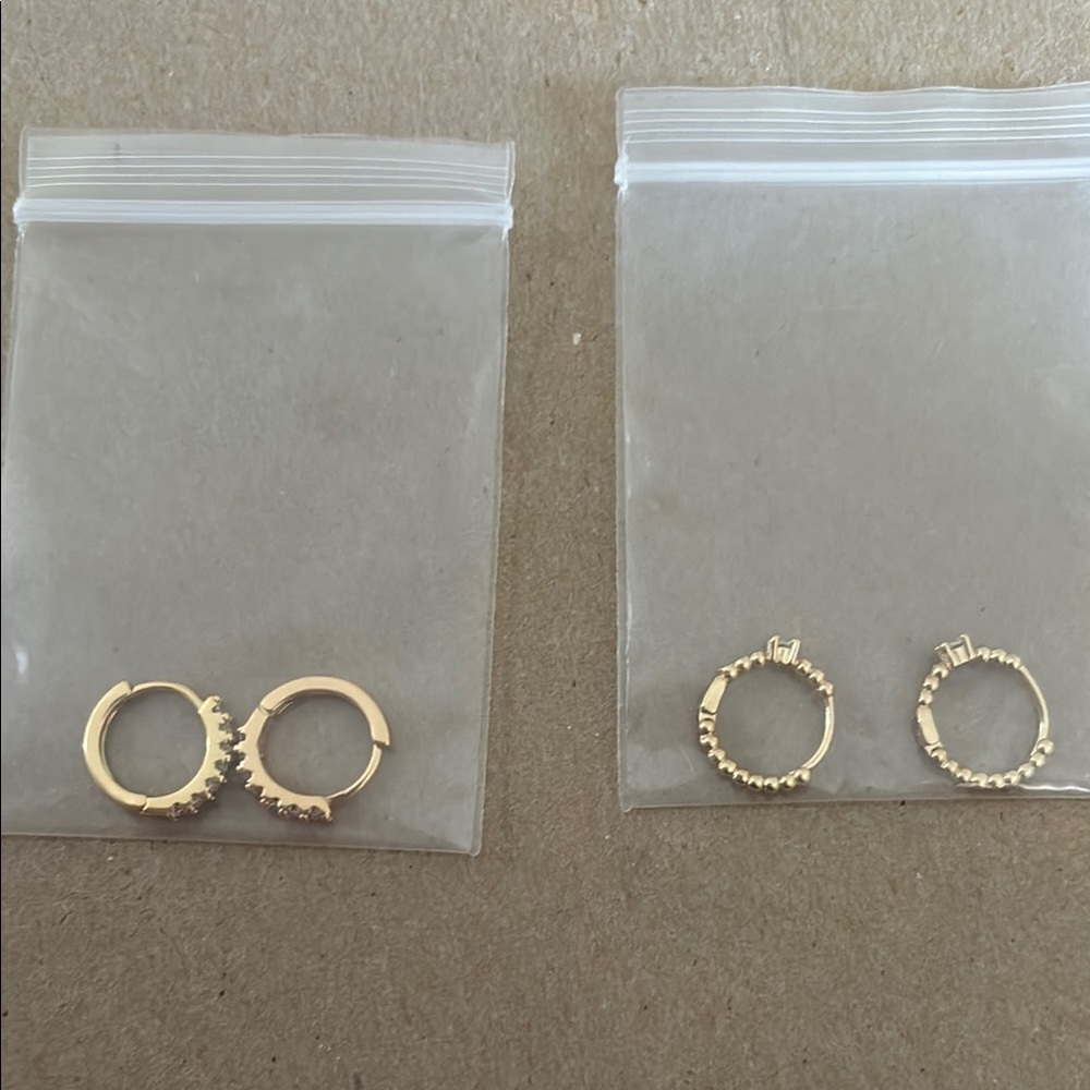 Elegant Gold Hoop Earrings Set